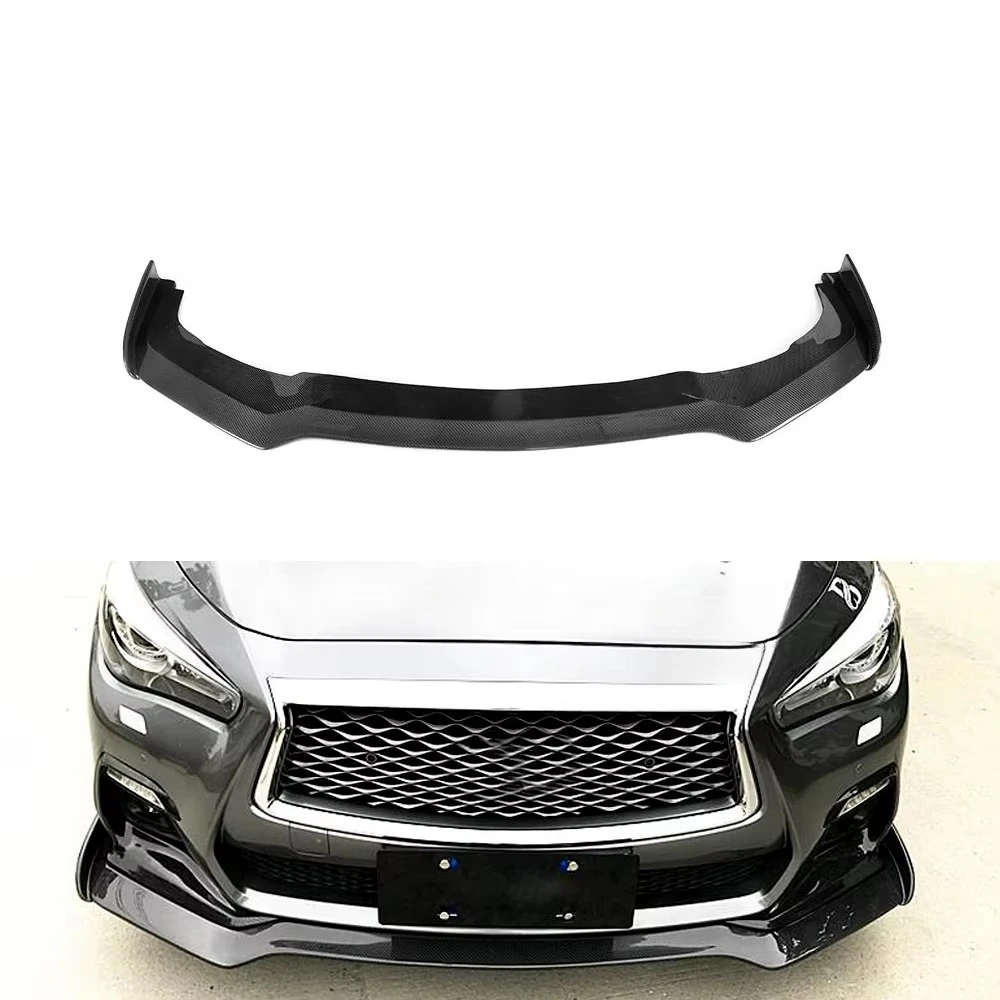 For 2018 Infiniti Q50 Sport Model Carbon Fiber Front Bumper Spoiler Lip