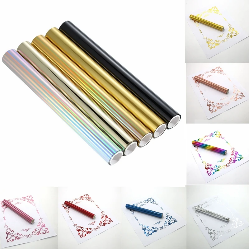 19.3Cmx5M New Toner Reactive Foil By Laser Printer and Laminator Paper Holographic Heat Transfer Crafts Foils New Diy Tool 2022