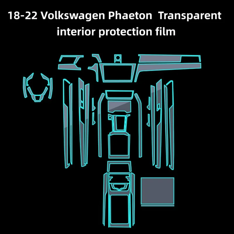 For 18-22 Volkswagen Phaeton interior film dashboard screen film car interior modification transparent invisible protection film