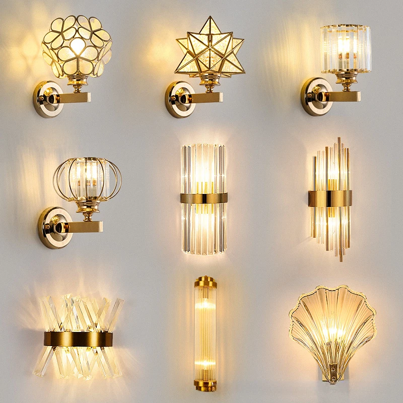 

Simple Glass Wall Lamp for Bedroom Bedside Lamp Wall Mounted Indoor Decoration LED Wall Lights LED Night Light Iron LED Lighting