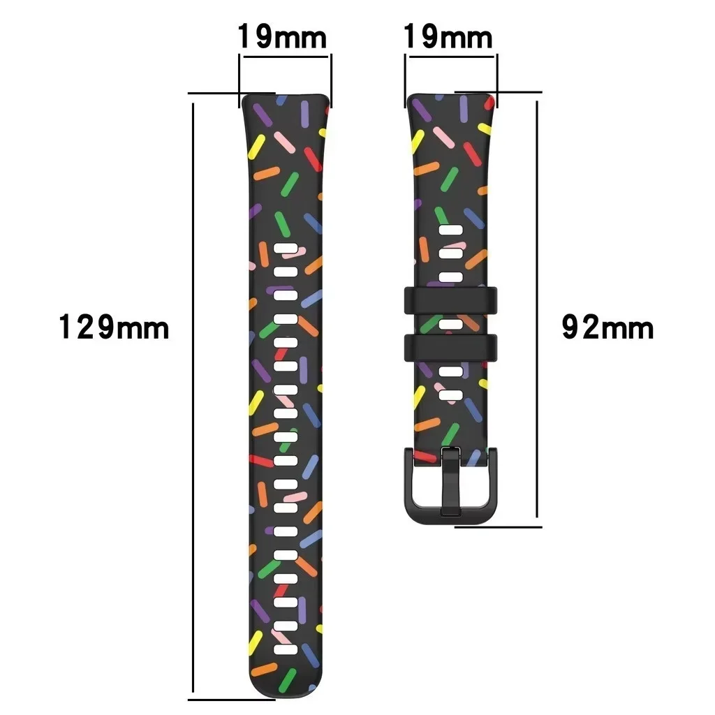 Soft Printed Silicone Band For Huawei Band 10 Sport Breathable Comfortable Fashion Bracelet For Huawei band 9 8 Correa Accessory