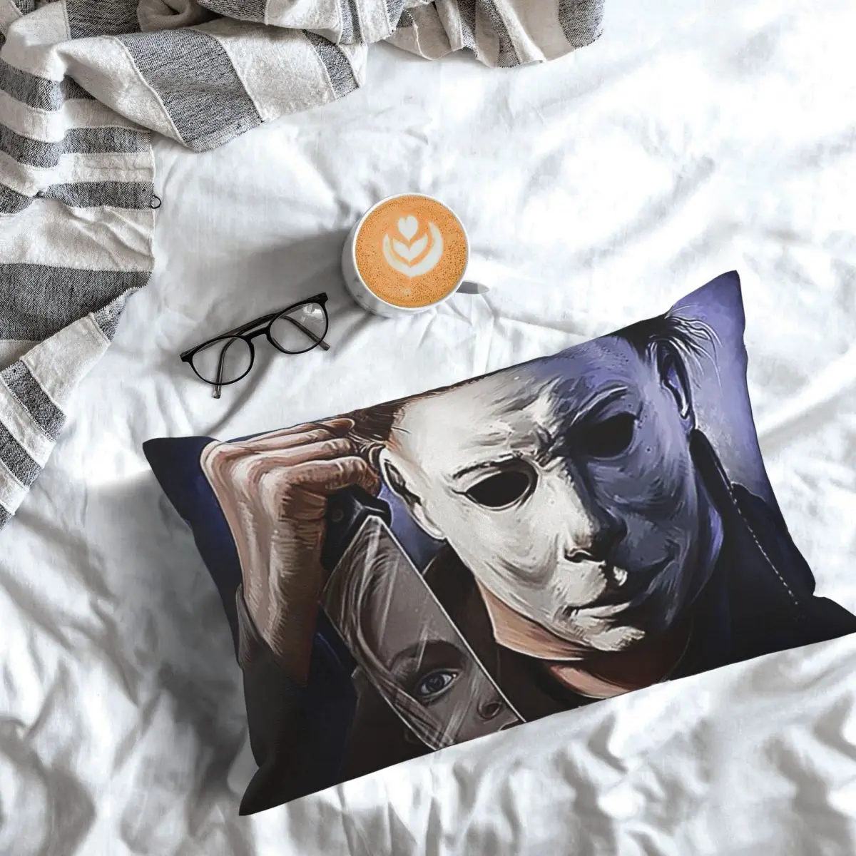 Michael Myers Rectangle Pillowcase Cushion Cover Decorative Bedroom Bed Home Comfort Throw Pillow