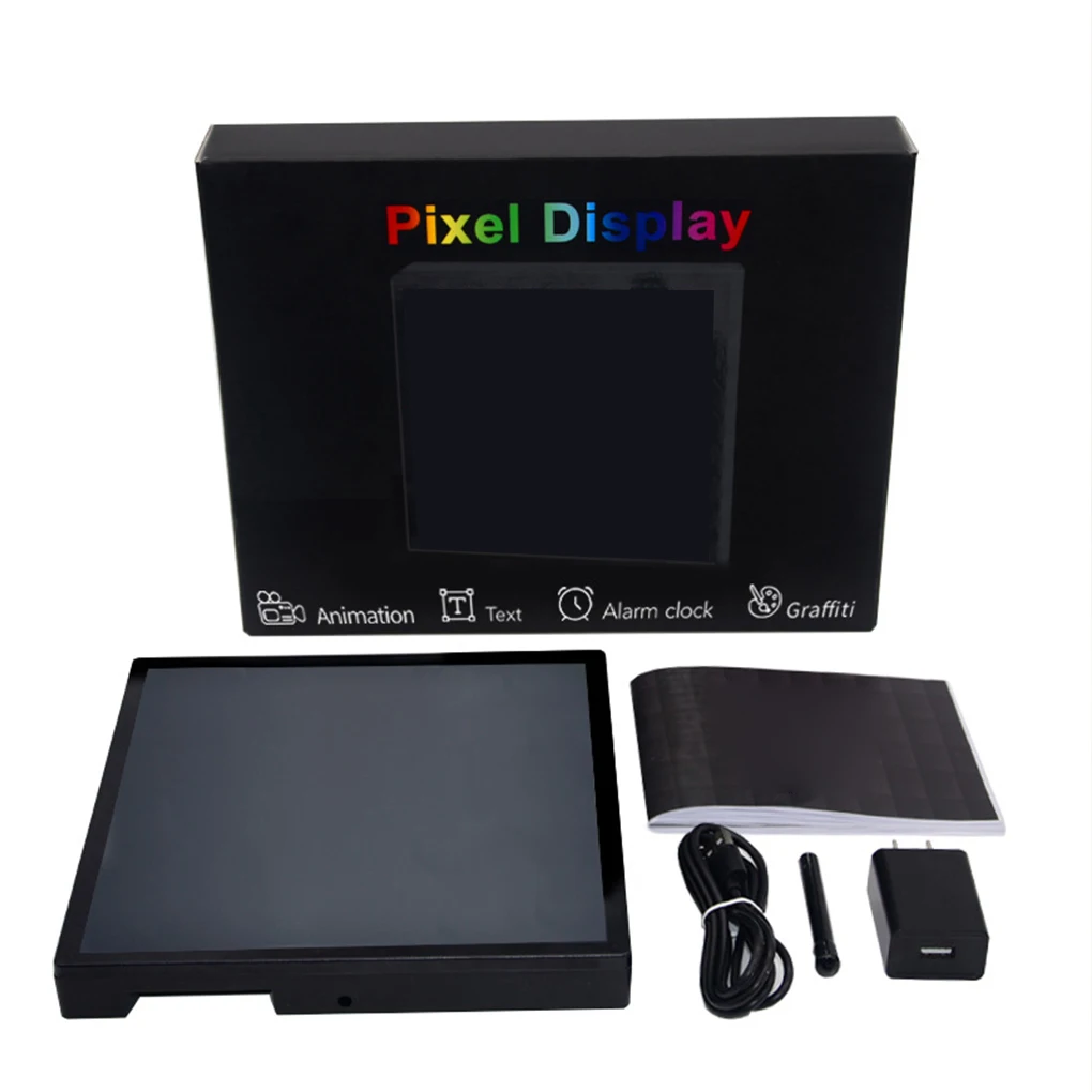 DIY Desktop Bluetooth Pixel Screen 32x32 Alarm Clock Time Display Mosaic Pixel Screen Wall Mounted LED Pixel Light Room Decor