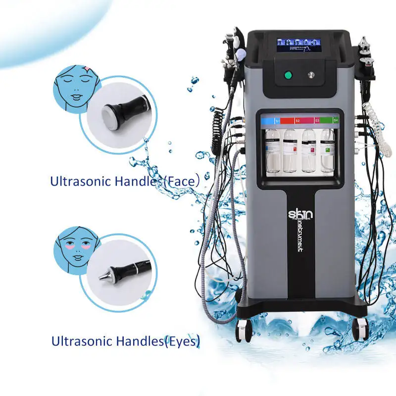 2024 14 in 1 Women Aesthetic Beauty Equipment Bubble Oxygenation Ultrasonic Scrubber Hydrodermabrasion Hydro Facial Machine