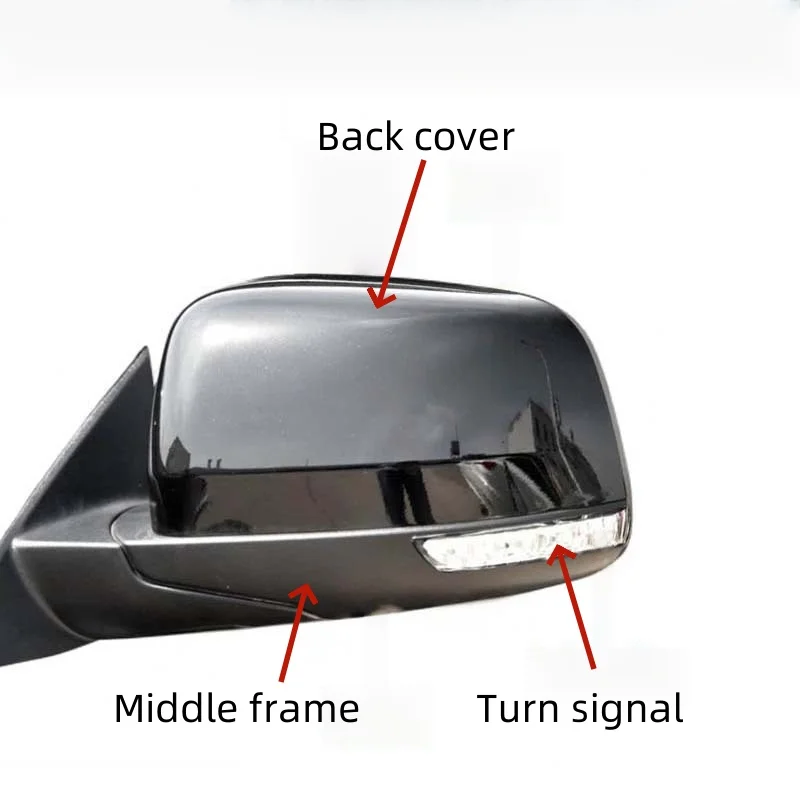 For Jeep Grand Cherokee 2011 2012 2013 2014 2015 2016 2017 2018 2019 2020 2021 Auto Rear Heated Mirror Glass Frame Cover Light