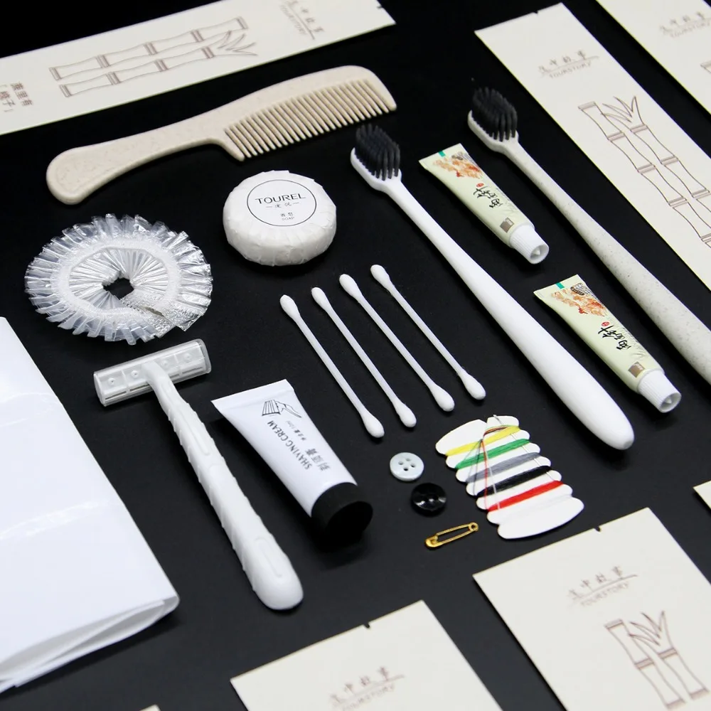 Five-star Hotel Disposable Toothbrush Sugarcane Paper Bag Set Guest  Dental Single Random Color 1PC