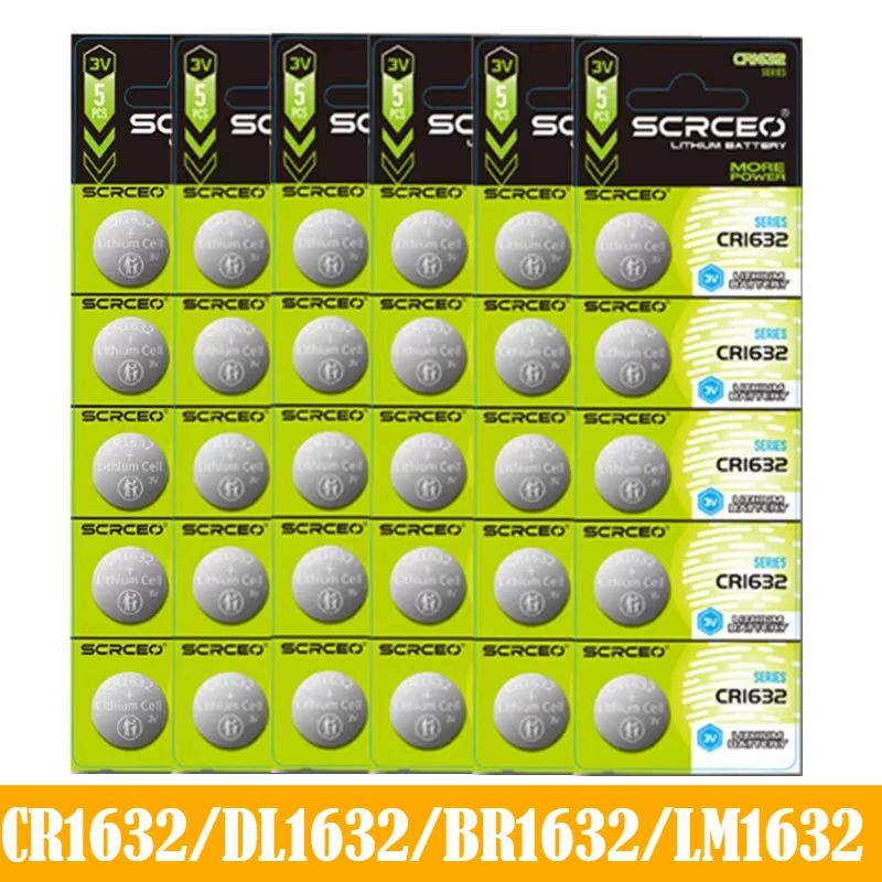 2-50PCS CR1632 Lithium Button Battery CR 1632 BR1632 DL1632 LM1632 ECR1632 3V Coin Cells Batteries For Watch Remote Key