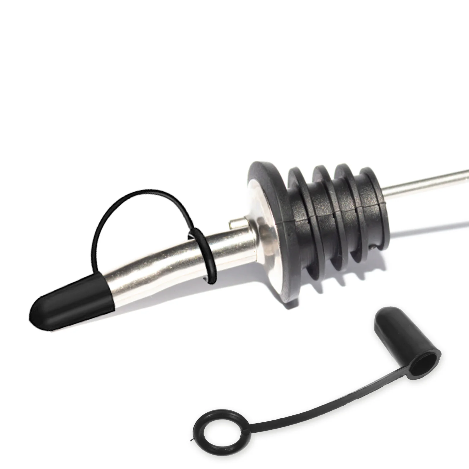 50 Uds tapa antipolvo para botella de licor: cubiertas de goma para vertedor protectores de boquilla a prueba de fugas para dispensadores de jarabe de aceite y vinagre Bar cocina