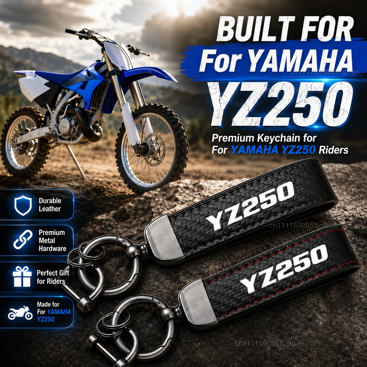 

High-Grade Leather Motorcycle Keychain Holder Keyring Accessories For YAMAHA YZ 250 YZ250 YZ250F YZ250X YZ250FX