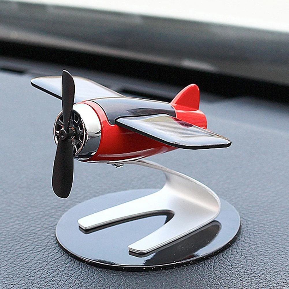 

Light Brightness Airplane Car Interior Decoration Airplane Model Decoration Solar Powered Stylish Airplane Model Decoration