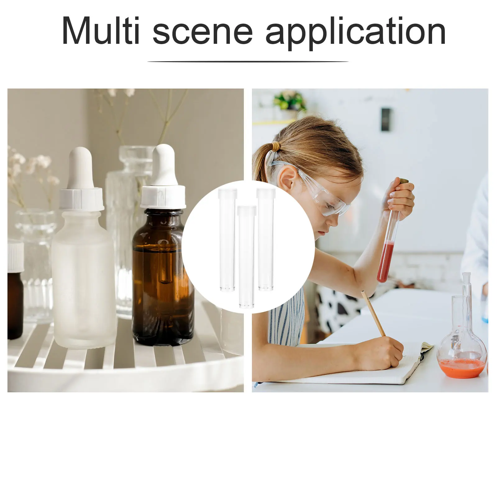 

100pcs Clear Tubes Transparent Small Bottles Hard Shell Leak-Proof Storage For Cosmetics Lotion Gel Samples Bead Craft Wedding