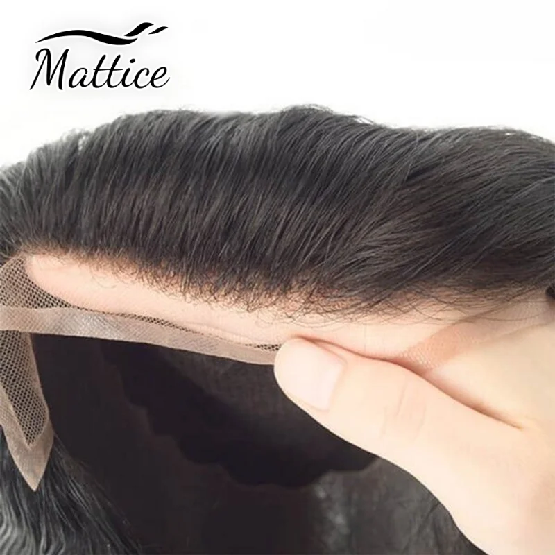 قطعة شعر للرجال Q6 شعر بشري | شعر مستعار بقاعدة من الدانتيل + البولي يوريثان، عقد قوي لنمط الحياة والرياضة النشطة #5