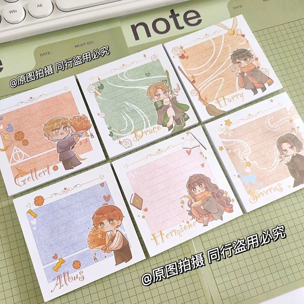 Harry Potter sticky notes with tape, cute cartoon student notepad, a gift for friends, a fun little gift, back-to-school gift view 4