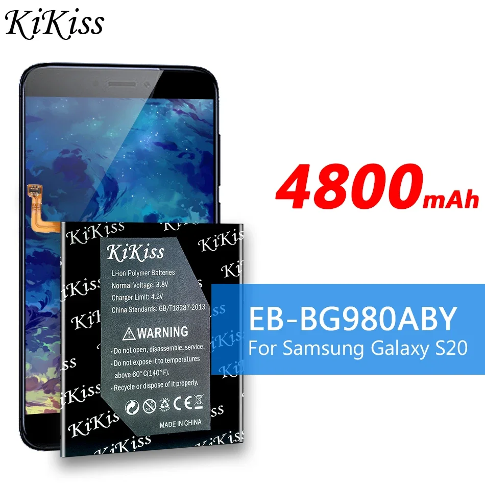 

KiKiss 4800mAh Battery EB-BG980ABY For Samsung Galaxy S20 S 20 Replacement Mobile Phone Battery + Free Tools