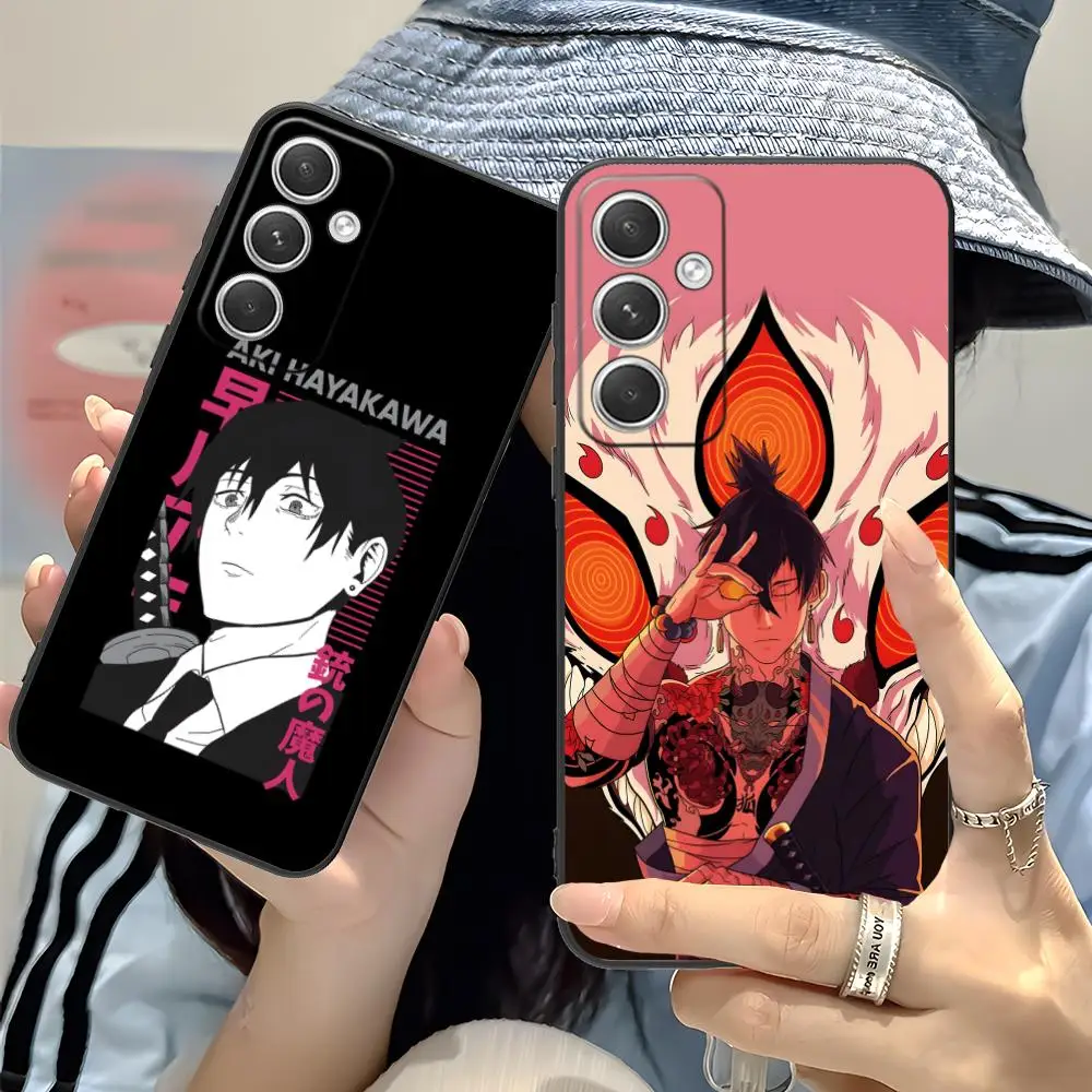 

Чехол для телефона Chainsaw Aki Hayakawa для Samsung Galaxy S25 S24 S23 S22 S21 S20 Note20 Plus FE Ultra Color Printing Cover Pretty