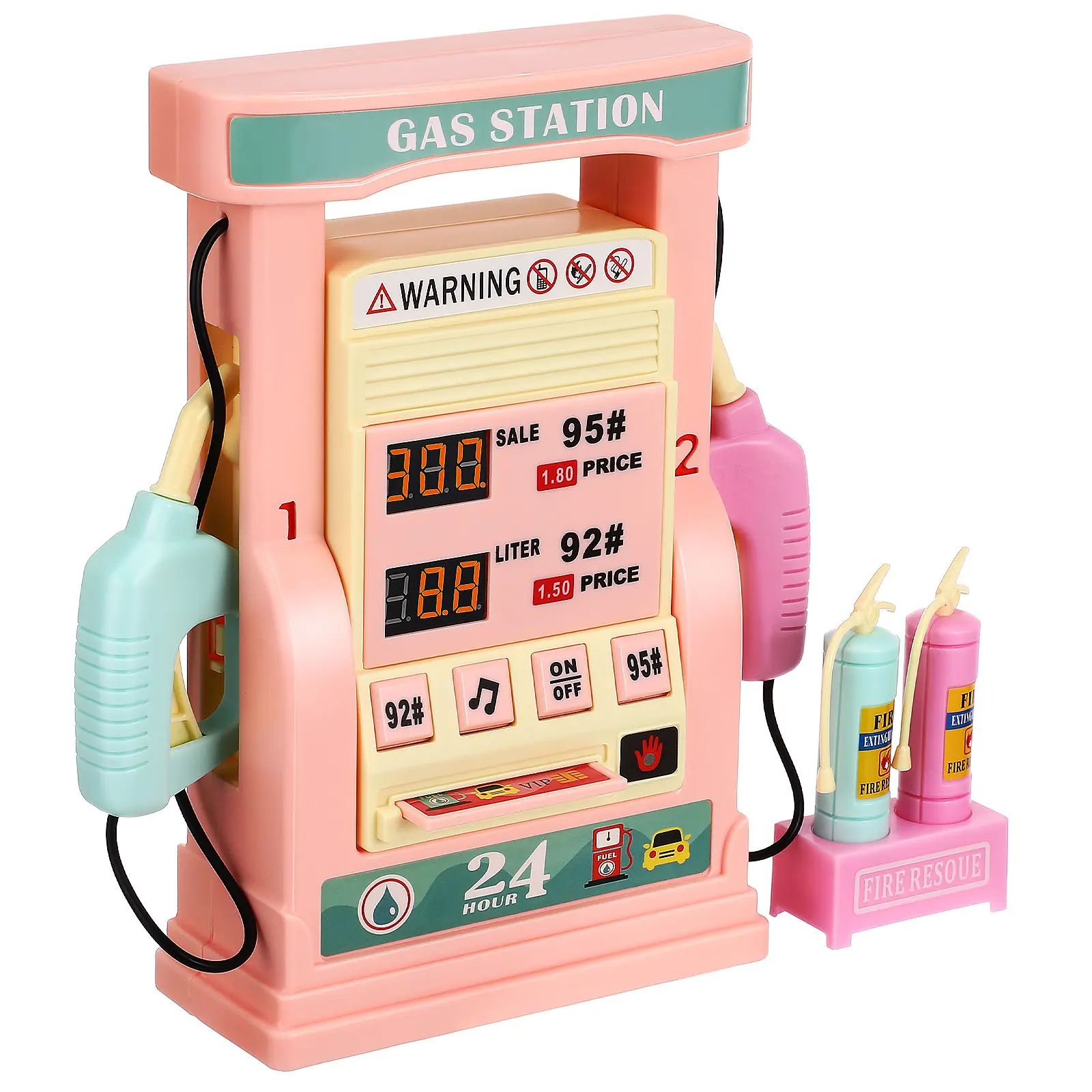シミュレーションガソリンスタンドセットミニチュアリアルなデザインインタラクティブ給油教育用ガスポンププレイハウスデコレーション