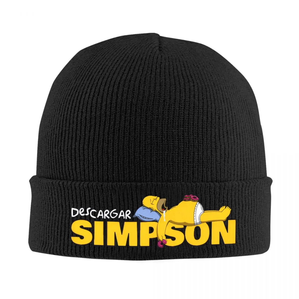 The S-simpsons Cartoon Logo Knitting Hat Beanie Hats Outdoor Sport Warm Soft Men Women Bonnet Hats Winter Design Street Y2K Caps