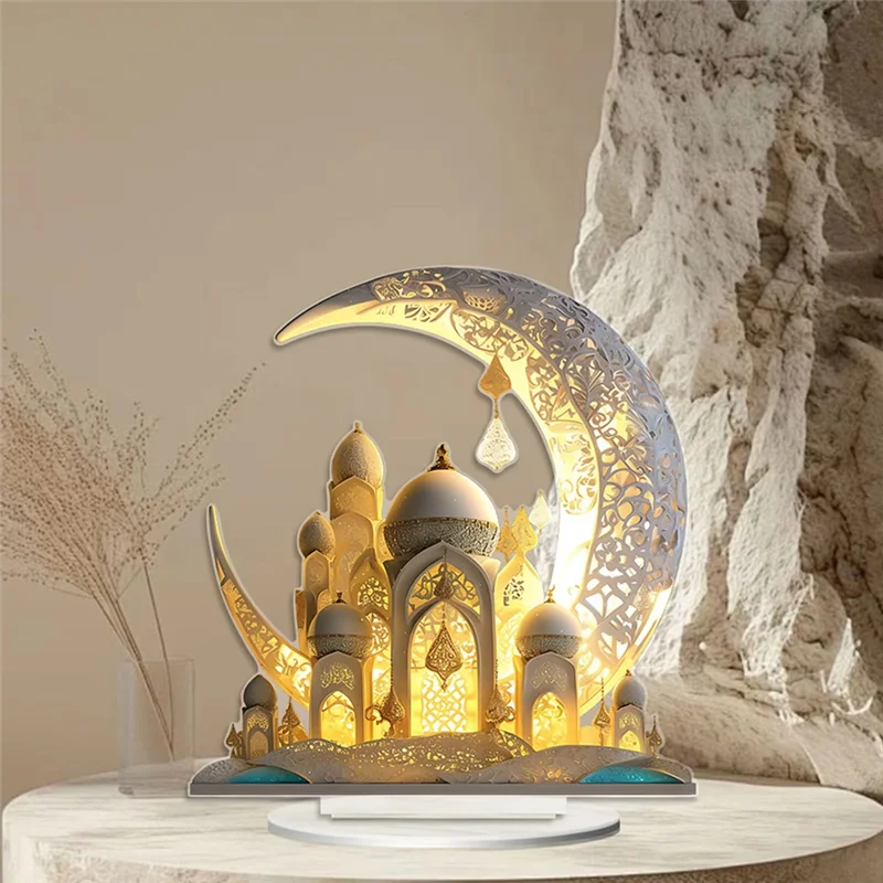 ABRE-Charm Home Decor Moon Holiday Decorazione da tavolo Aggreko Wear Decorative Room Display Decorazioni piatte in acrilico 2D