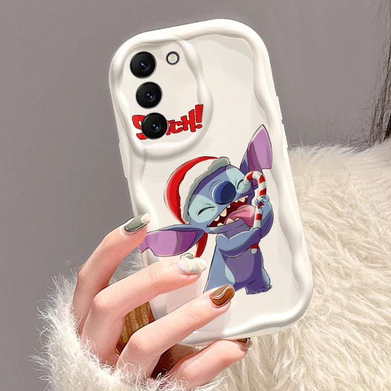 Christmas Stitch Cute For Samsung S24 S23 S21 S20 Ultra Plus FE A73 A72 A71 A51 A31 A05S A05 A04 5G Wave Oil Soft Phone Case