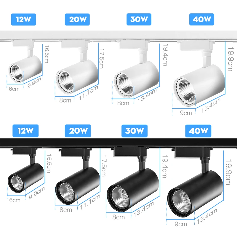 Led Lighting Aluminum  Track 3W 7W 12W Led  Light 2700k 3000k 5000k Light LED Light Store