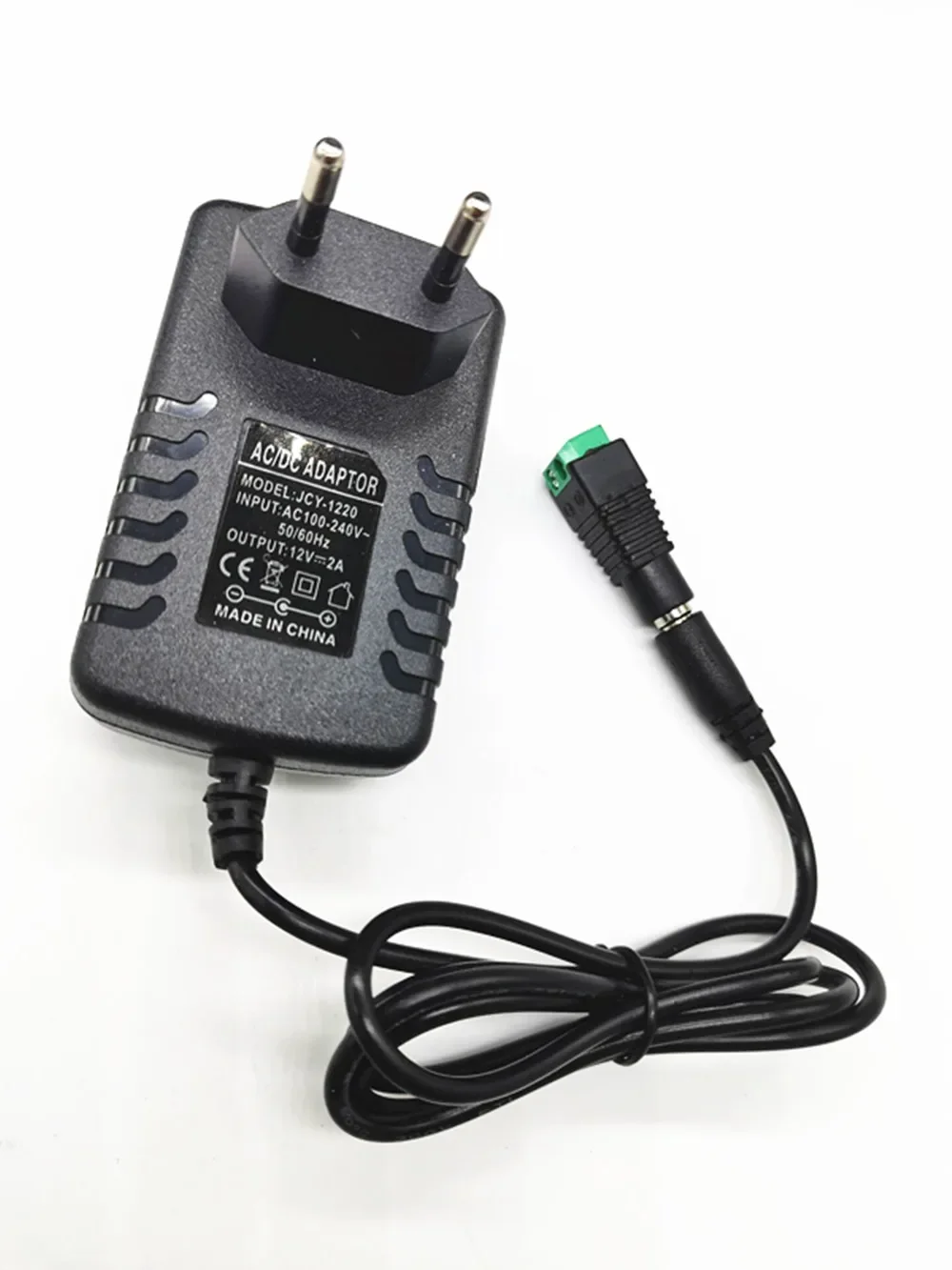 2pcs DC12V Adapter AC100-240V Lighting Transformers OUT PUT DC12V 2A Power Supply for LED Strip +Connector
