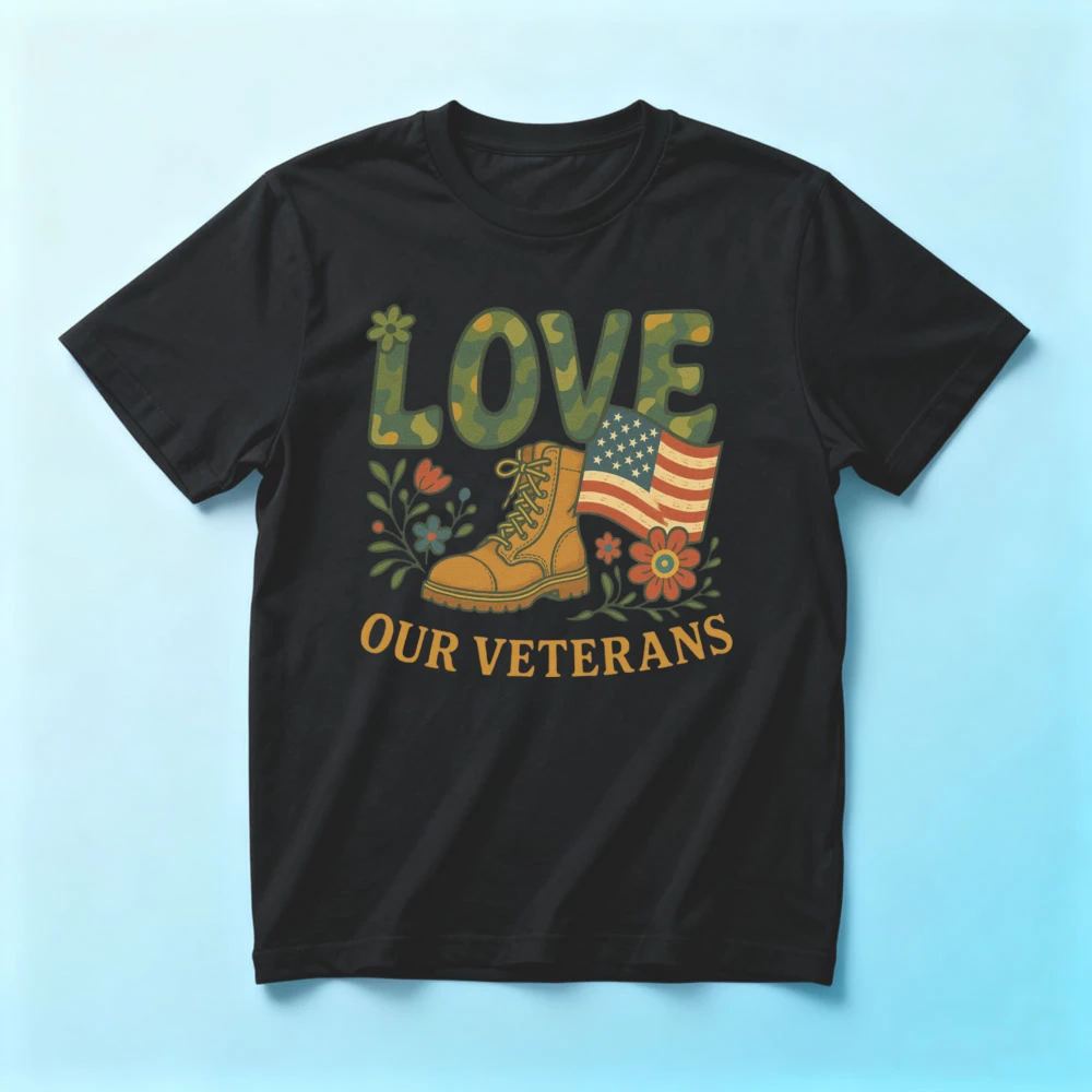 Patriotic Tribute Tee Military Memorial Shirt Veterans Day Gift Unisex Casual Tshirt Men Women Fashion Crewneck Cotton Tee Tops