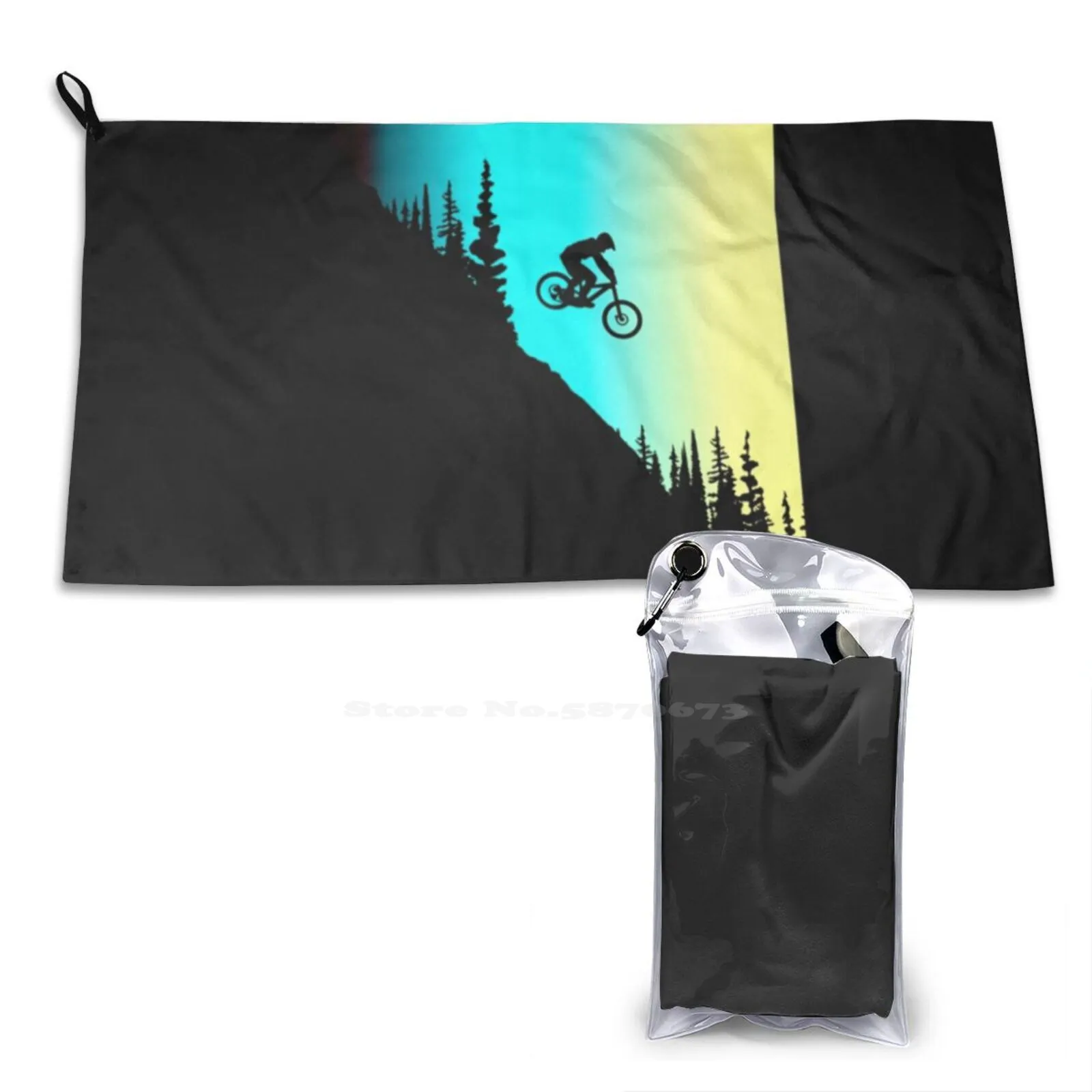 Mtb Colors | Perfect Gift Soft Towel Quick Dry Beach Towel Mountain Bike Bicycle Enduro Bmx Rider Biker Sport Mountains Nature