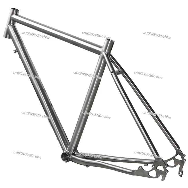 Titanium Alloy Frame Wide Tire Road Internal and External Wiring Travel Bicycle Frame Disc Brake, Compatible