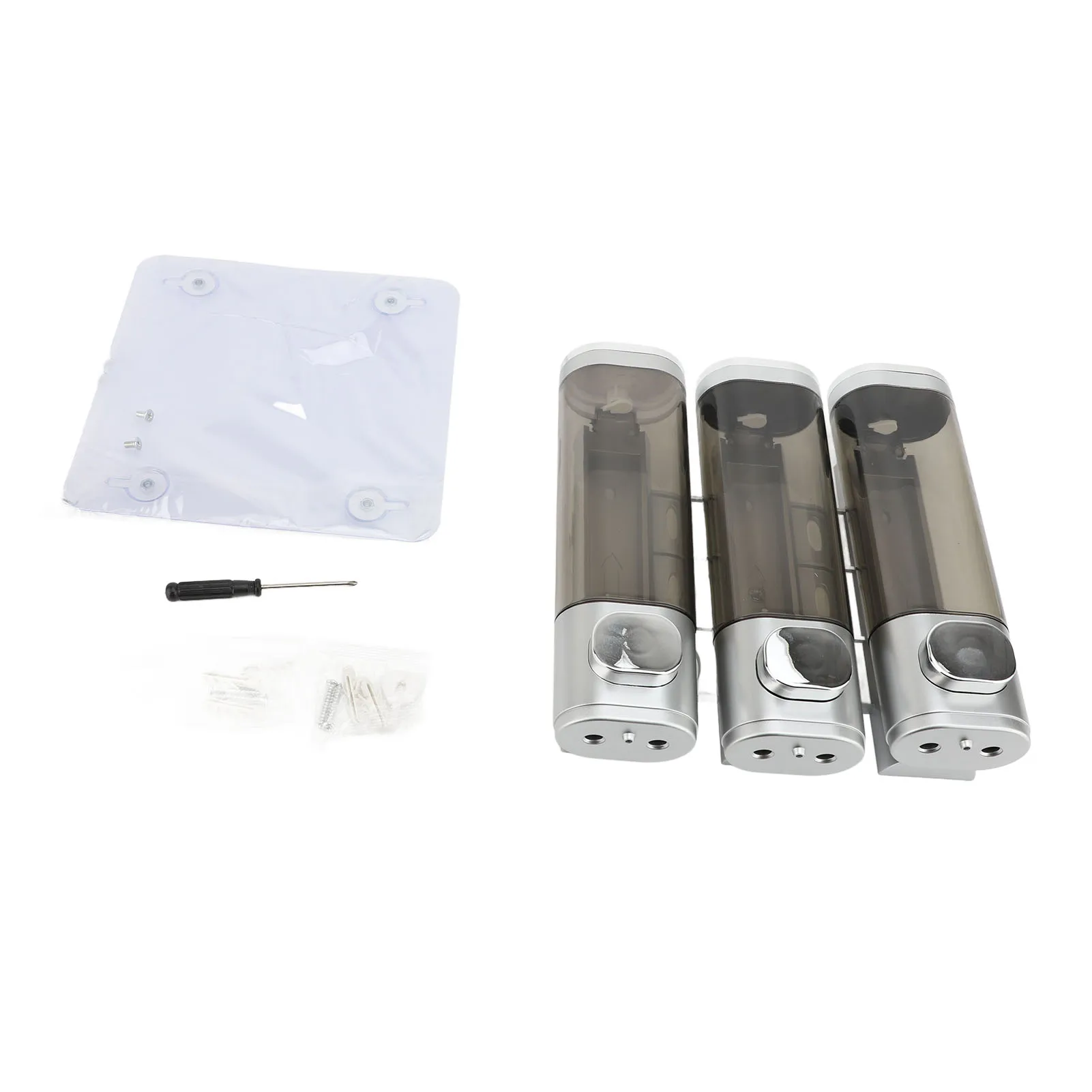 Dispenser voor vloeibare zeep Driekoppige douche- en lotiondispenser Waterdichte shampoo-gelcontainer Wandmontage met helder venster