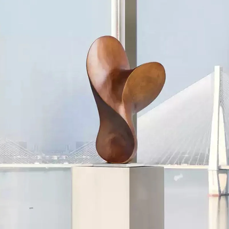مجردة الخشب النحت الفن نحت لردهة الفندق غرفة المعيشة مدخل المدخل ديكور عرض المعرض