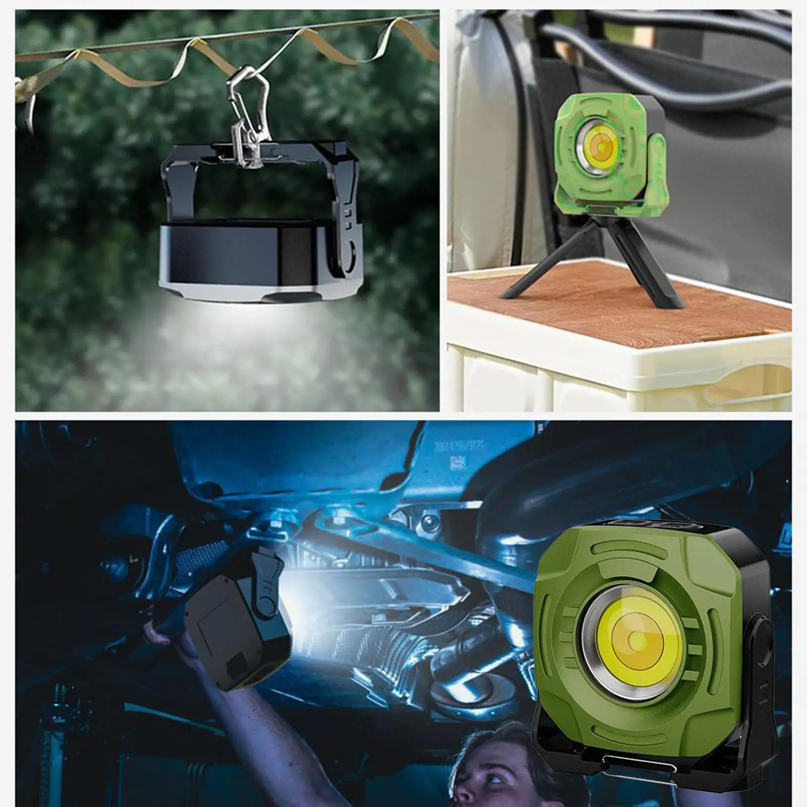 

Work Light Rechargeable 360 Degree Rotating Waterproof 2400LM Rechargeable Lights Outdoor Flashlight For Gym Construction