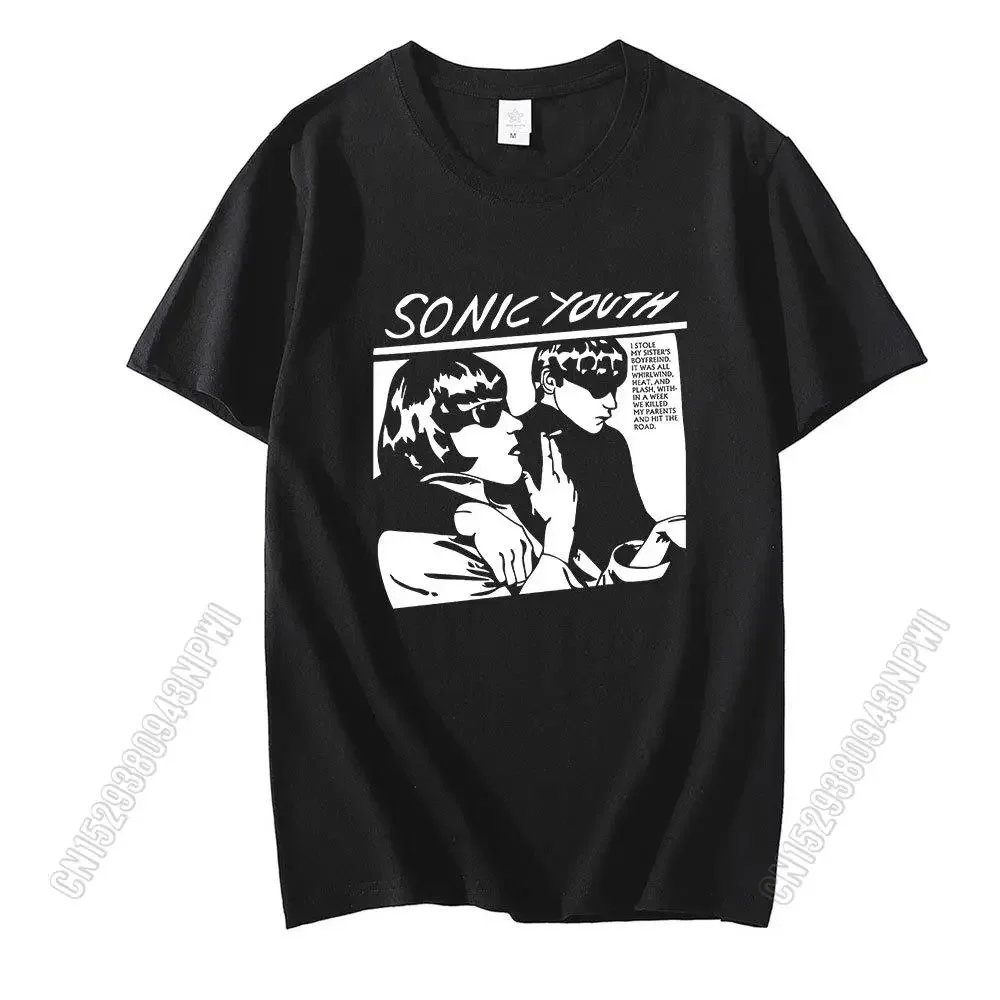 2024 Soniicc Youth Rock Band Men's T-Shirts 100% Cotton Graphic Couple Tees Oversize Unisex Funny D Streetwears