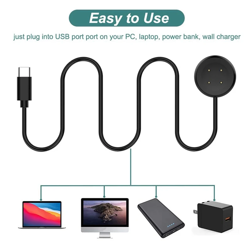 Câble de chargeur intelligent de type C pour Google Pixel Watch 2, câble de chargement magnétique pour montre intelligente Pixel Watch 2