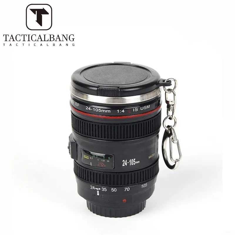 60ML Camera Lens Coffee Mug Creative Stainless Steel Cup Mugs Tumbler Insulated Cups for Travel Outdoor Camping Hiking Picnic