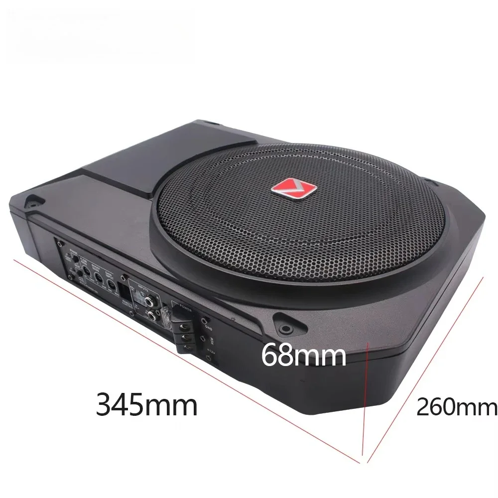 Wholesale New Design 10 Inch 800W Under Seat Auto Audio Subwoofer Modified 12V Big Power Amplifier Slim Car Subwoofer
