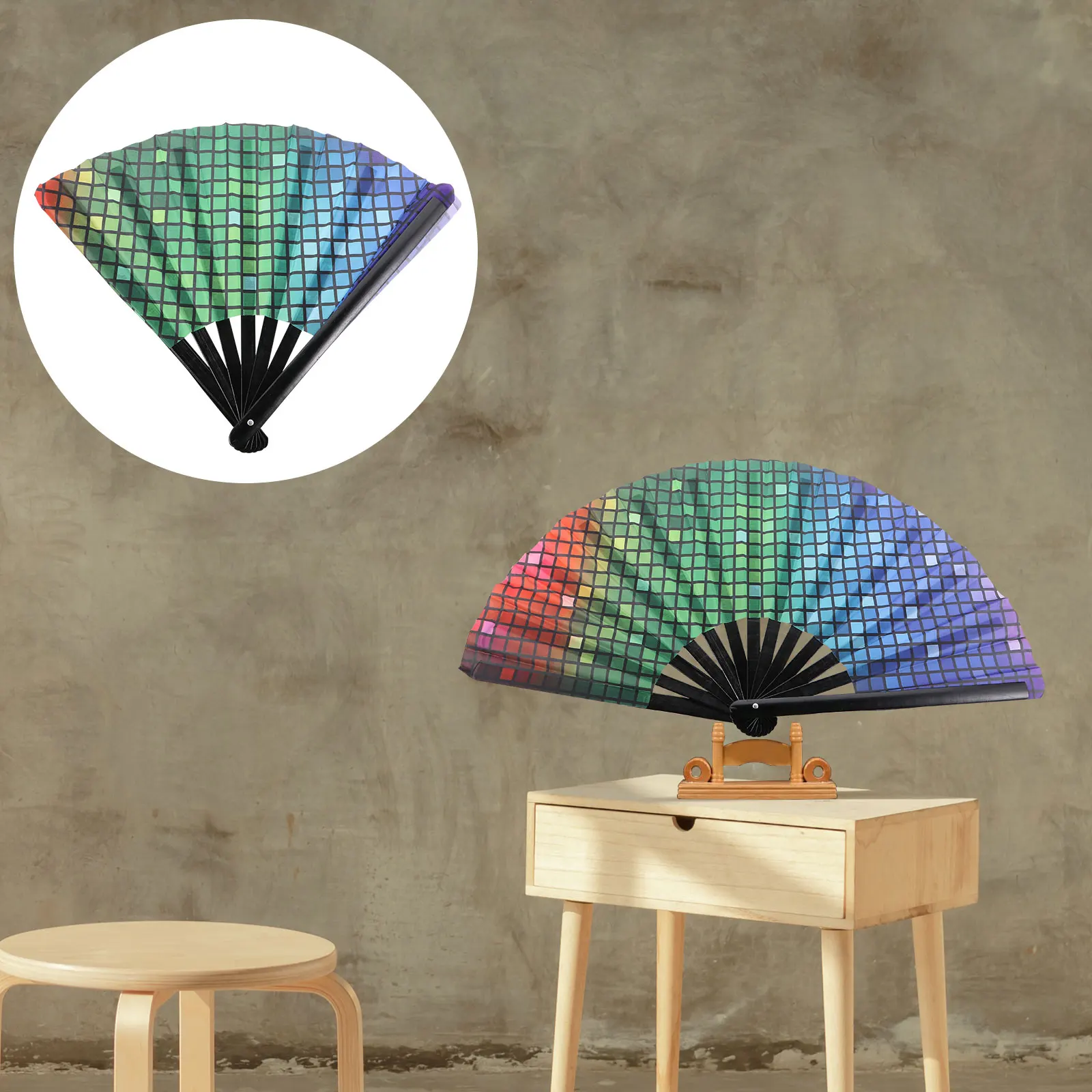 

Japanese Style Folding Fan Colorful namental H held Fans for Summer Decor Daily Use Gifts Kimono Matching