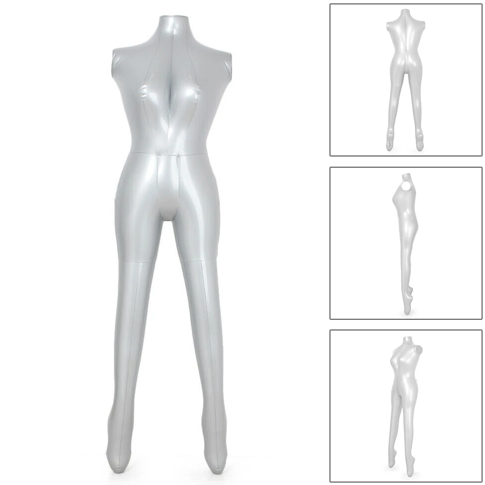 Inflatable Mannequin Model Silver Dummy Torso Model For Show Pants/underwear/tops/necklaces/jewelry/scarves Display Tools