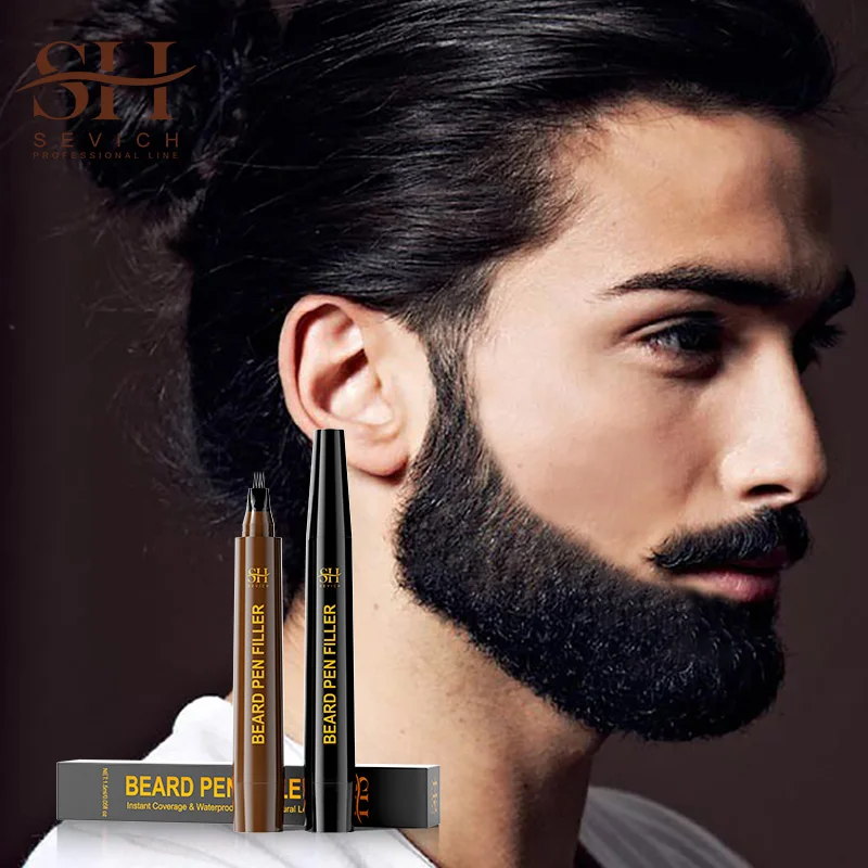 Men Beard Filling Pen Beard Enhancer Brush  Beard Coloring Shaping Tools  Waterproof Hair Repair Pencil