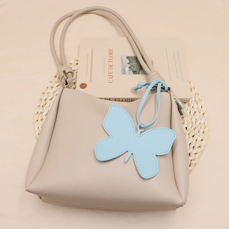 

Clear Small Butterfly Leather Pendant Fashion Style Pendant Women's Bag Pendant Car Accessories Pendant