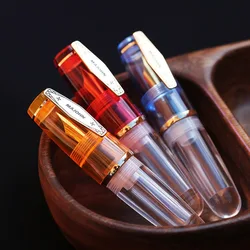MAJOHN New Q3 Color Transparent Cute Short Pen with Large Capacity Pen Holder and Ink Storage 35 # Da Ming Sharp Small Fat Pen