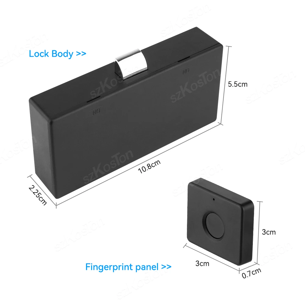 Imagem -05 - Fechadura Biométrica de Gaveta com Impressão Digital sem Chave Arquivo de Móveis Sapato Caixa de Carta Fechadura Inteligente com Impressão Digital
