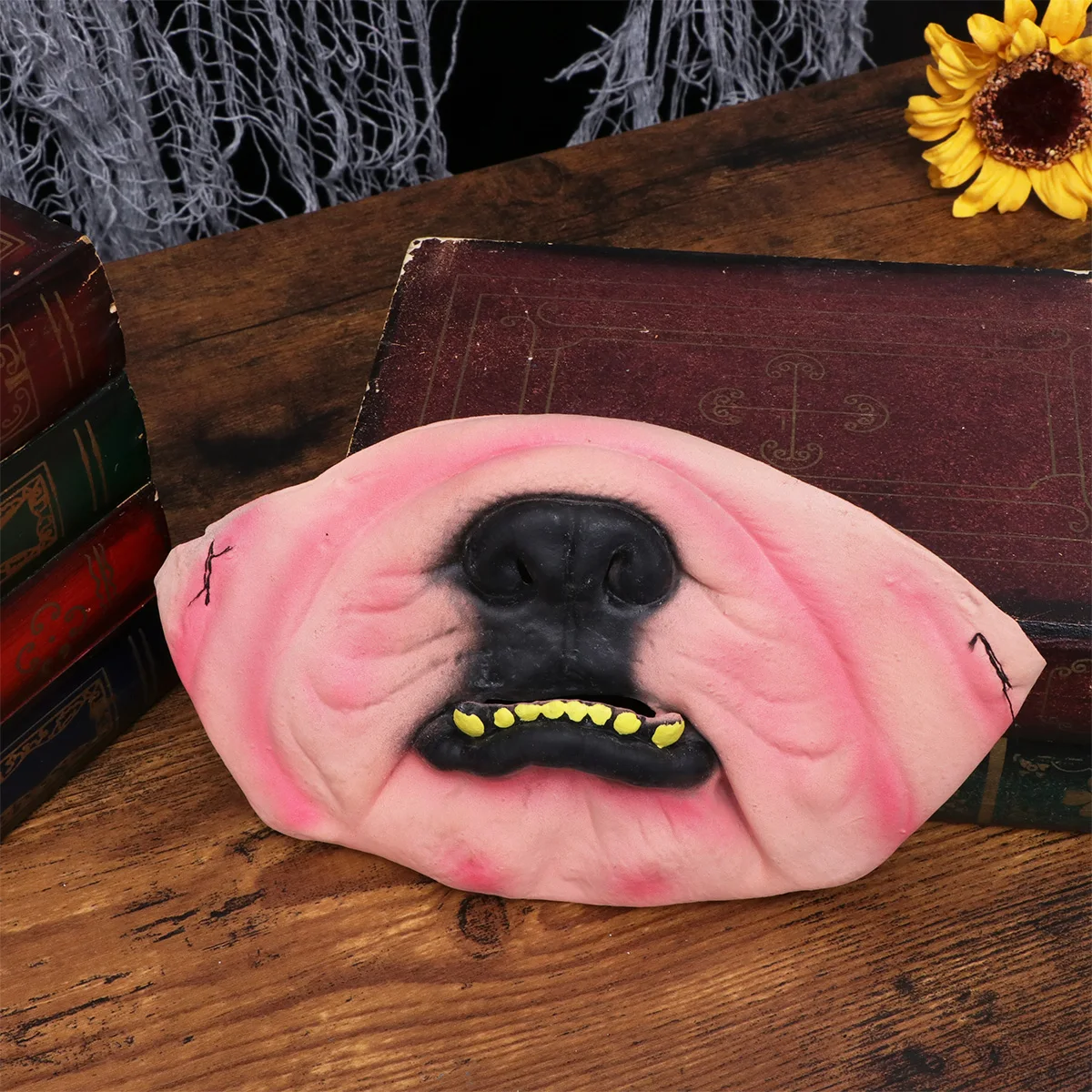 Halbgesichtsmaske aus Latex, lustiges Hundemund-Design für Halloween, Karneval, Party, Cosplay, Rollenspiele, Kinder, Rollenspiel