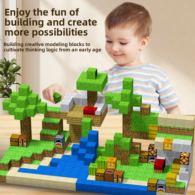 20-300pcs Magnetic Building Blocks Stacking Magnet Cube DIY Model Construction Set STEM Magnet Toys for Children Boys Girls Gift