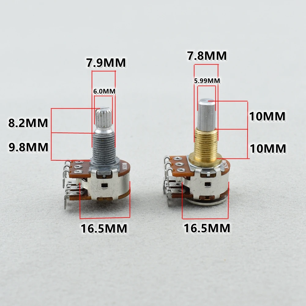 Potentiomètre d\'équilibre de mélange de touristes, POT, poignées centrales, En-KR, origine, MN250K, MN500K