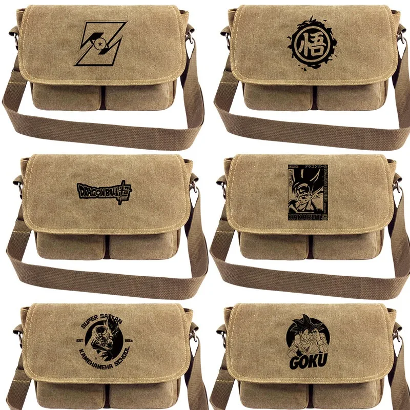 

Dragon Ball Мужские холщовые сумки на плечо Повседневная сумка-тоут для путешествий Мужская сумка через плечо Роскошные сумки-мессенджеры Модная сумка высокого качества