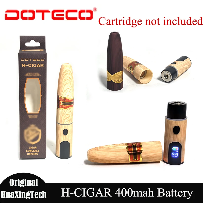 Original DOTECO H-Cigar Vaporizer Mod 400mah Battery Conceals Cartridge Voltage 1.8/2.4/3.0/3.6/4.2V for 510 Thread Cart E-Cig