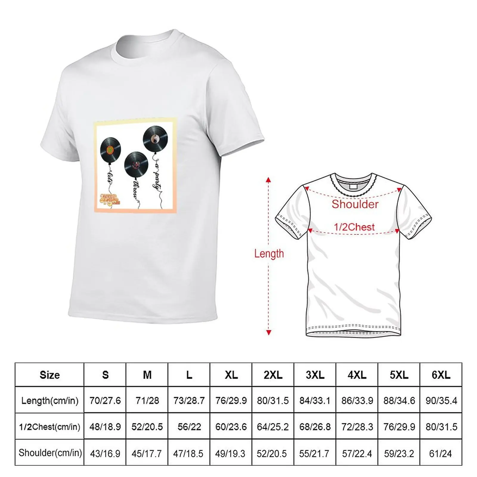 Sammy Rae & The Friends Lets Throw a Party Record Balloons T-Shirt funny shirt cotton animal prinfor boys men graphic t shirts