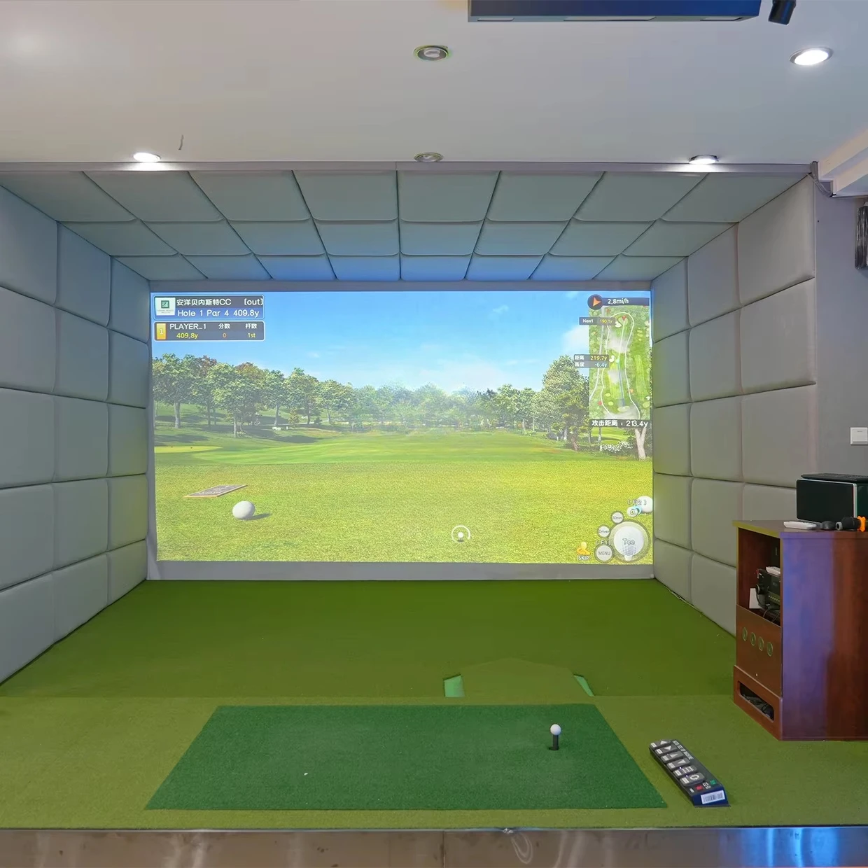 LJ Factory Price Indoor Golf Simulator Sports Golf Trainer for Amusement Park for Training and Fun