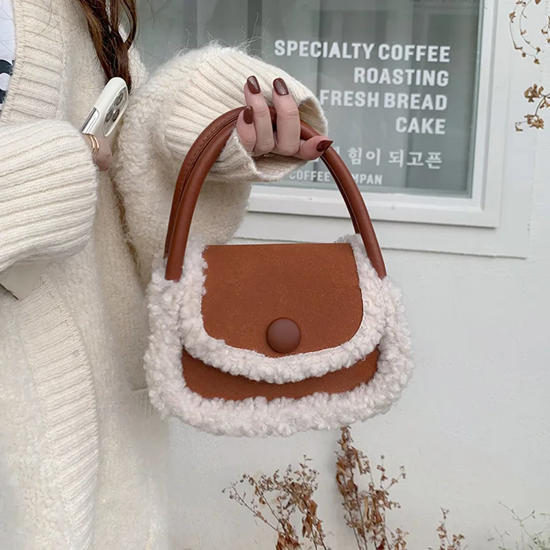 

TRSYPHXM new Autumn/Winter 2024 New Fashionable Korean Retro Handheld Small Square Bag Versatile Single Shoulder Crossbody Bag