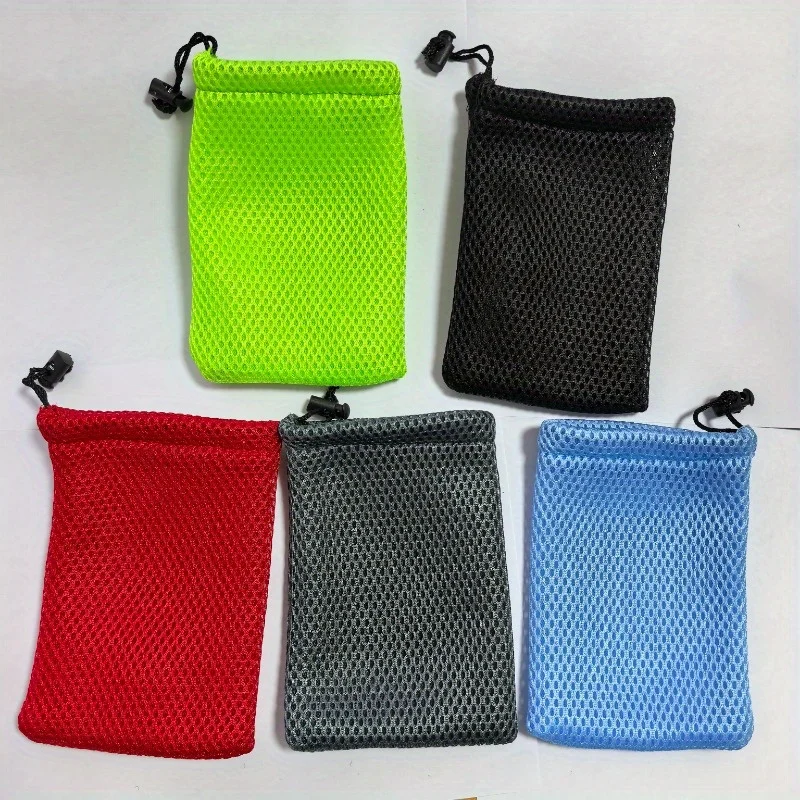 Nylon Mesh Pouch with Drawstring Closure - Durable, Lightweight Bag for Jewelry, Earphones, Accessory Storage, Jewelry Organizer
